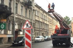 В Адмиралтейском и Василеостровском районах ведется капитальный ремонт наружного освещения 