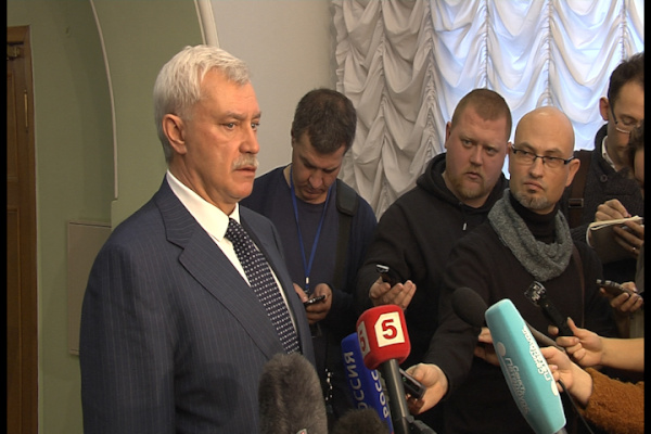 Брифинг Губернатора Санкт‑Петербурга Г.С. Полтавченко